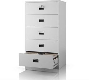 Szafa kartotekowa metalowa szara: SARA XL V5, 900 x 1620 x 600 mm