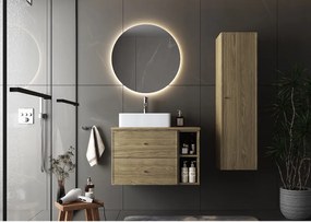 Szafka do Łazienki Słupek Wysoki 1 Drzwi Dąb Olejowany Marco