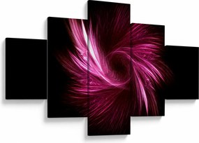 Obraz - różowa abstrakcja (125x70 cm)