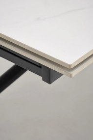 Stół rozkładany VITORINO 160(220)x90 biały marmur HALMAR
