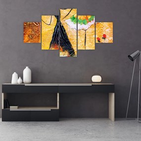 Obraz - Tańczące baletnice, obraz olejny (125x70 cm)