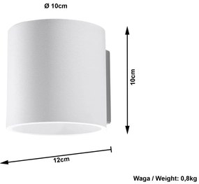 Minimalistyczny Kinkiet Walec Kurina 4X E713 R7-W39