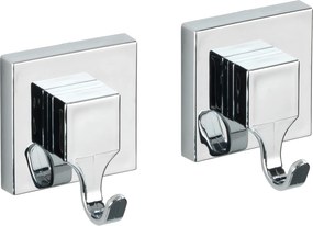 Wieszaki na przyssawki QUADRO, Vacuum-Loc, 2 sztuki w komplecie, WENKO