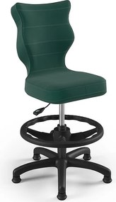 Krzesło dziecięce do biurka Petit Black z podnóżkiem rozmiar 4 (133-159 cm)