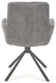 Krzesło obrotowe, szare, 360°, wygodne, nowoczesne, tkanina ODIN #15 K495