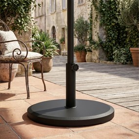 Outsunny Stojak pod parasol cementowy 13kg, okrągły, dla masztów o średnicy 34mm/38mm/48mm, czarny | Aosom PL