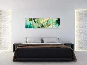 Obraz - Zielona abstrakcja (170x50 cm)