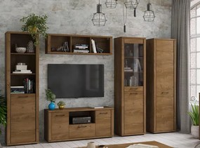 Klasyczna szafka RTV z szufladą dąb lefkas - Aiken 9X