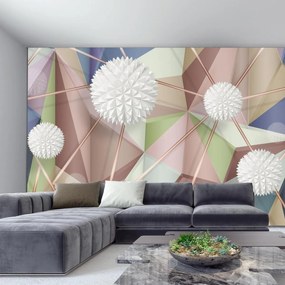 Fototapeta - Abstrakcja 3D w pastelowych kolorach (196x136 cm)