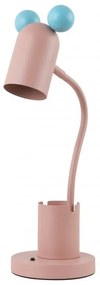Jasnoniebiesko-różowa lampa stołowa z metalowym kloszem (wysokość 50 cm) Mouse – GTV