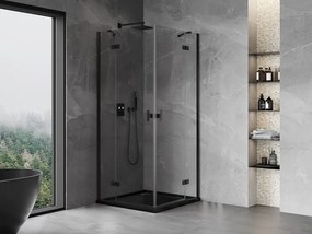 Mexen Mist-H Duo kabina prysznicowa uchylna 110 x 110 cm, transparent, czarna - 8A5-110L-110P-70-00
