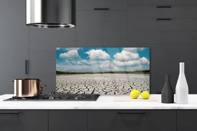 Panel Kuchenny Surowe Koryto Wyschniętej Rzeki