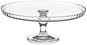 Patera szklana na ciasto z kloszem, 32 cm
