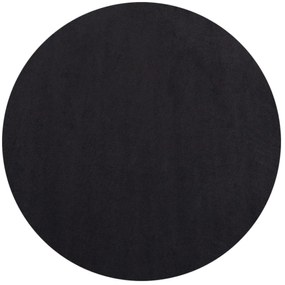 Dywan pluszowy Sky czarny antypoślizgowy do prania 120 cm x 120 cm koło