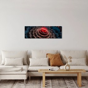 Obraz abstrakcji (z zegarem) (90x30 cm)