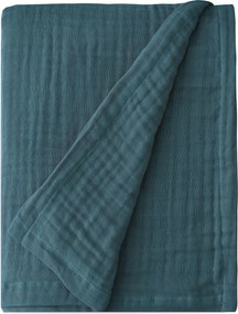 Narzuta muślinowa turkusowa 200x200 cm