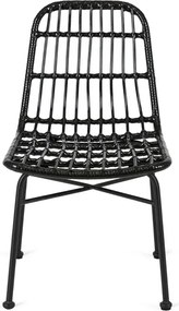 Zestaw Mebli Ogrodowych Stół ARGOS 140-180 cm Ciemnoszary Dąb/Czarny i 6x Krzesło WALDI Czarne