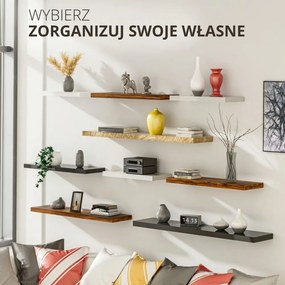 Półka ścienna FIGO + z konsolą, 50cm, ciemny dąb Casaria