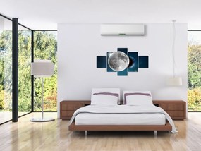 Obraz - Ziemia w zaćmieniu Księżyca (125x70 cm)