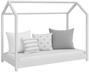 Białe łóżko dziecięce typu domek 80x180 G8-D40