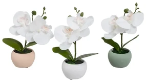 Sztuczne rośliny zestaw 3 szt. (wysokość 15 cm) Orchid – Casa Selección