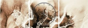 Obraz - Abstrakcja (z zegarem) (90x30 cm)