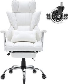 Fotel Biurowy, SucceBuy Executive Office Chair, Fotel Rozkładany z Podnóżkiem, Kołysanie 90-120°