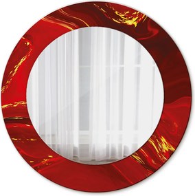 Lustro dekoracyjne okrągłe Czerwony marmur