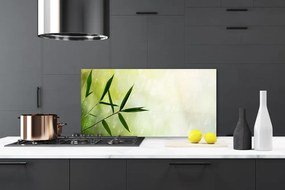 Szkło do Kuchni na Ścianę Liście W Strugach Deszczu