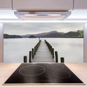 Panel Szklany do Kuchni Monumentalny Most nad Morzem