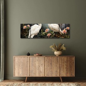 Obraz - Białe żurawie (170x50 cm)
