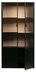 Czarna witryna z litego drewna sosnowego 100x200 cm Sivan – WOOOD