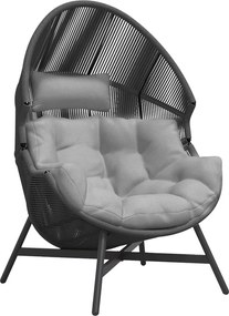 FOTEL OGRODOWY HOLA KOKON SZARY
