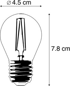 Zestaw 5 żarówek LED E27 P45 przezroczyste 2W 200lm 2700K