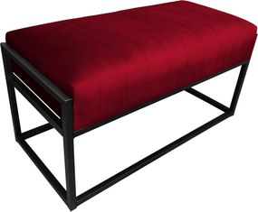 Ławka KAYA tkanina Welur loft ławka metal : Kolor Stelaża - Czarny , Kolor tkaniny - VELVET - MG31, Typ tkaniny - Velvet