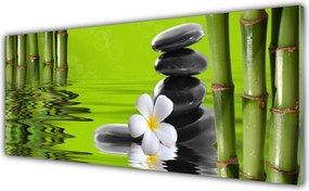 Panel Kuchenny Spokój Zen: Bambus i Kamienie