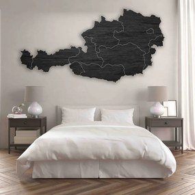 Drewniana mapa na ścianie Austrii - 10 szt | SENTOP