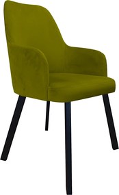 Krzesło WESTA tkanina Welur noga metalowa elegancki styl loftowy : Kolor nogi - Czarna profil, Kolor tkaniny - VELVET - BL75, Typ siedziska - Siedzisko stałe