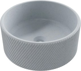 Umywalka betonowa nablatowa okrągła bez otworu na baterię 37 cm VIJA | różne kolory : Kolor - Jasny szary