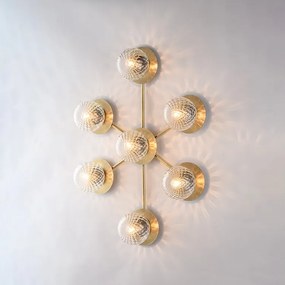 Lampa sufitowa Harmony z szczotkowanego brązu, 7 lamp, dł. 85 x 62, BL285-PL7-BRZ