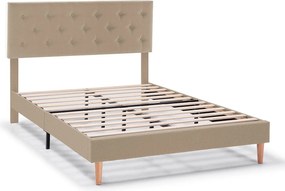 Rama łóżka tapicerowana Rosi 30 cm, 150x190 cm, Beżowy