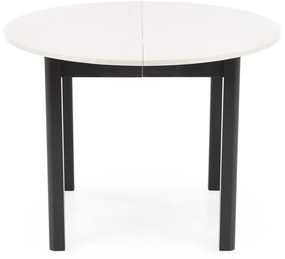 Stół okrągły rozkładany płyta kaszmir/czarny 102-142/102/76 cm RINGO