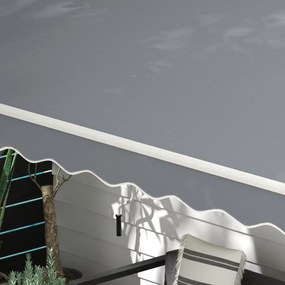 Outsunny Markiza zewnętrzna ręczna przegubowa 4 m z korbą ręczną aluminium kolor biały + szary