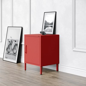 Szafka nocna metalowa czerwona Modern MIA, 424 x 595 x 400 mm