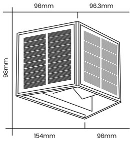 Kinkiet Solarny Wings 50lm 3000K