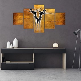Obraz przedstawiający tańczącą parę (125x70 cm)