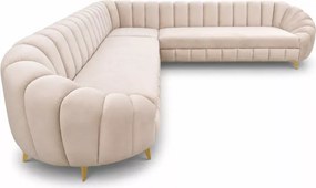 Narożnik z przeszyciami Verno 310 × 310 cm - nowoczesny duży narożnik w kształcie L do salonu