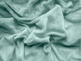 PrzytulneMieszkanie.pl Prześcieradło z mikropluszu SOFT 90x200 cm w kolorze miętowym