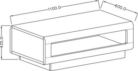Ława TULLIA 110 cm Stolik Kawowy do Salonu