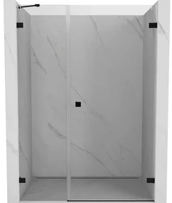 Mexen Lunar-B drzwi prysznicowe uchylne prawe 130 cm, transparent, czarne - 832S-130-050-70-00-P